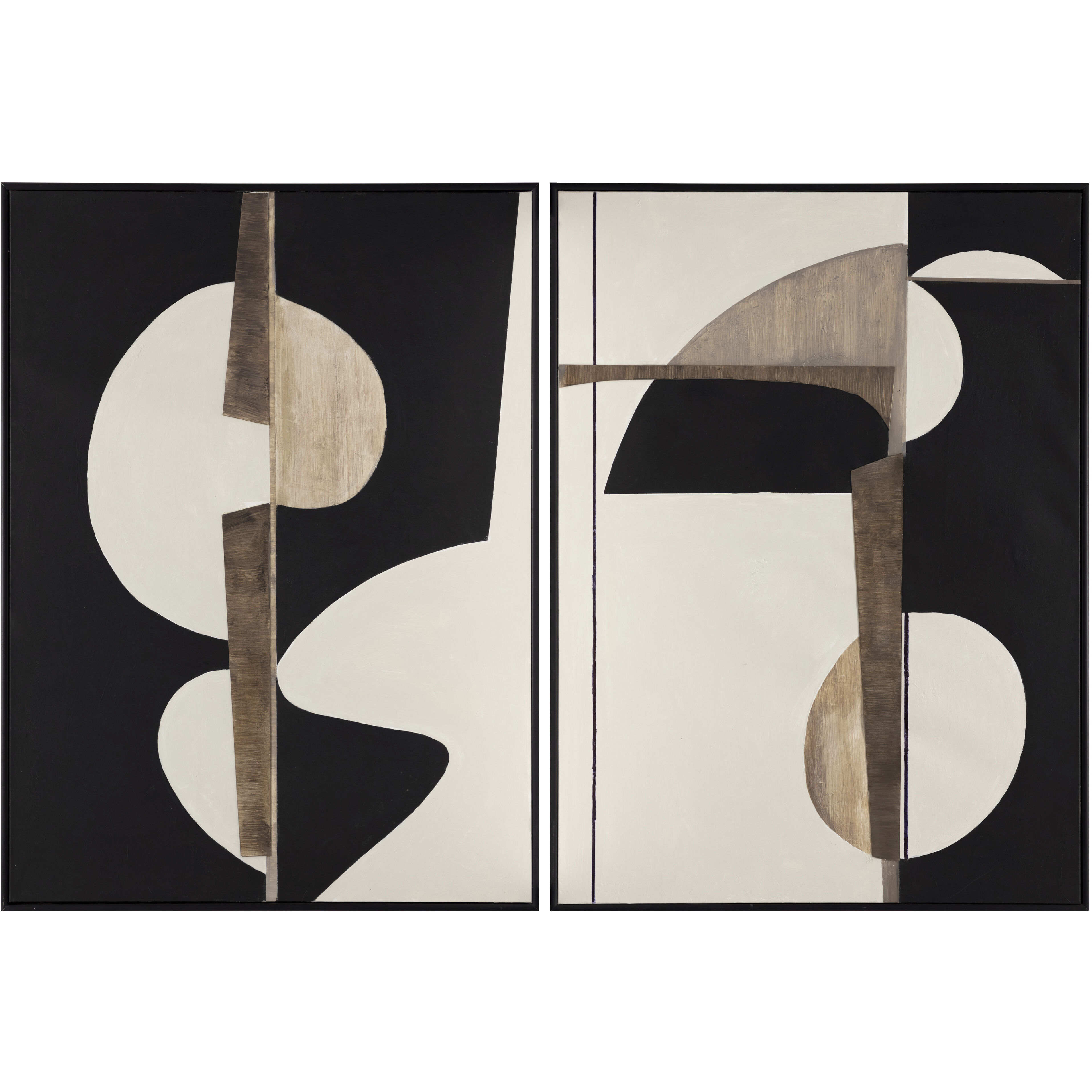 Good Neighbours 54 X 40 inch Hand Painted Art, Set Of 2